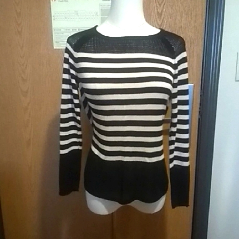 Black and Tan Striped Sweater